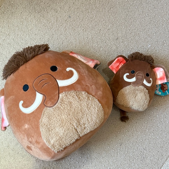 Squishmallows Brown and Pink Mammoth Plush - Picture 1 of 7